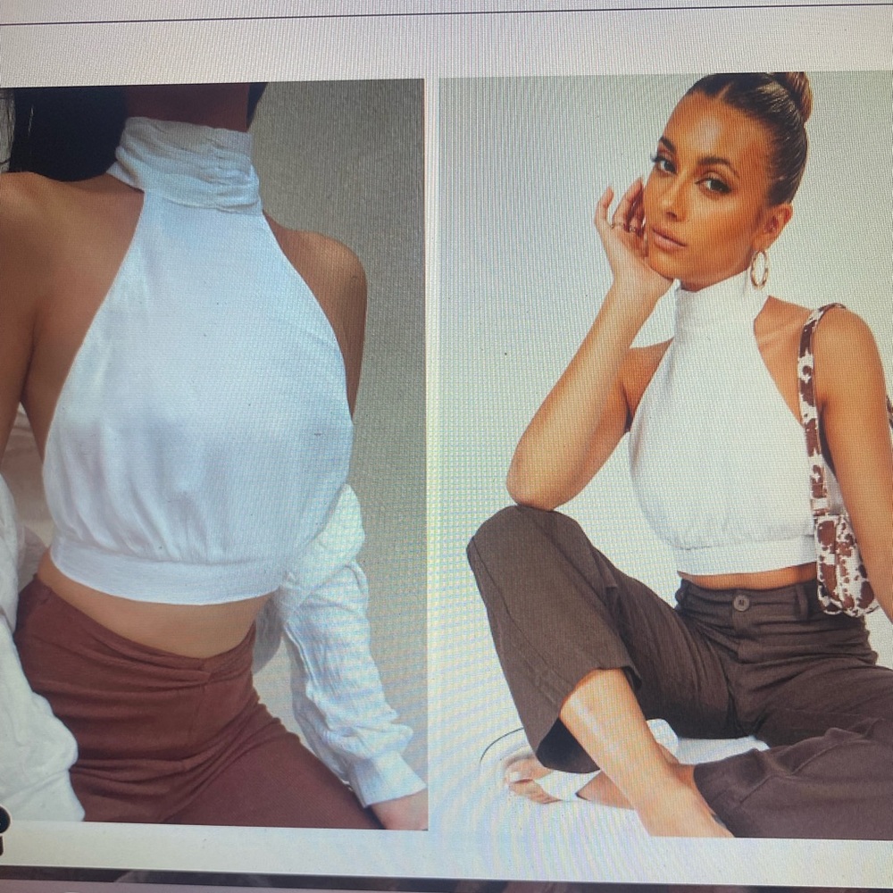 Princess Polly halter top open back that ties